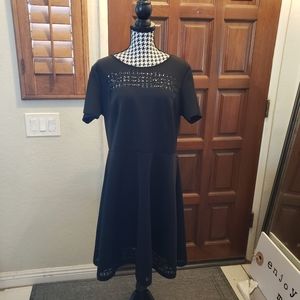 VINCE CAMUTO Dress w/ Geometric Lasercut Areas